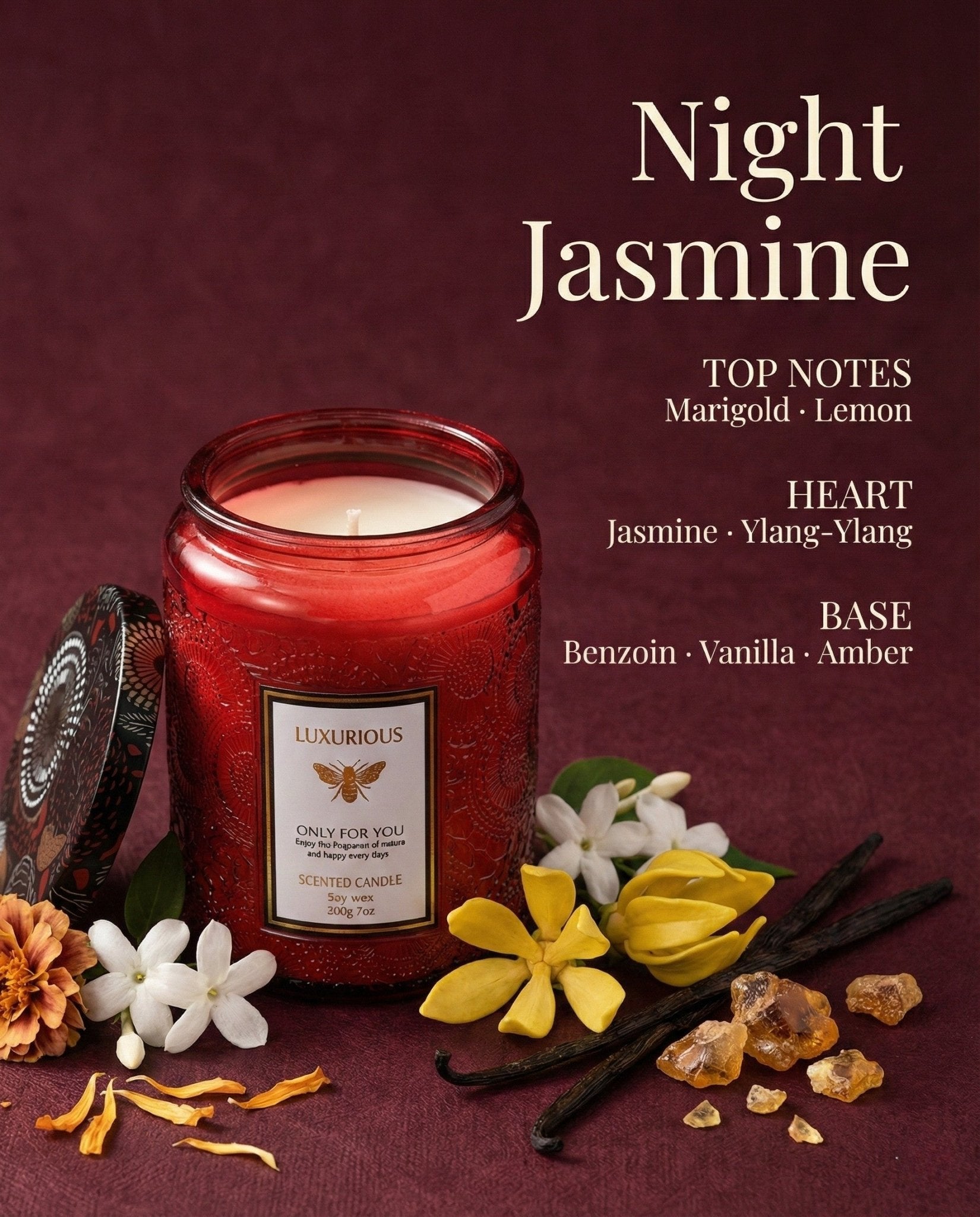 Candle | Night Jasmine - Catrín Decor