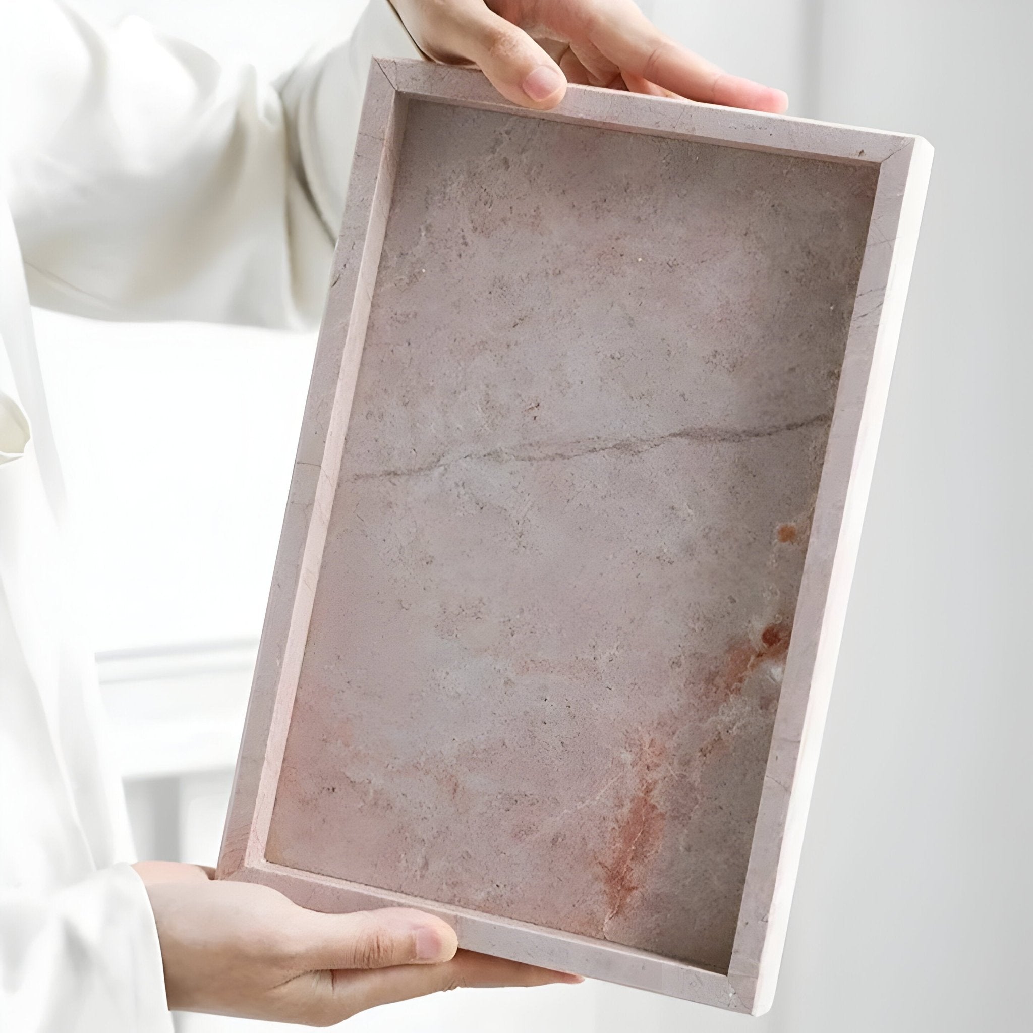 Dusty Pink Marble Tray - Catrín Decor