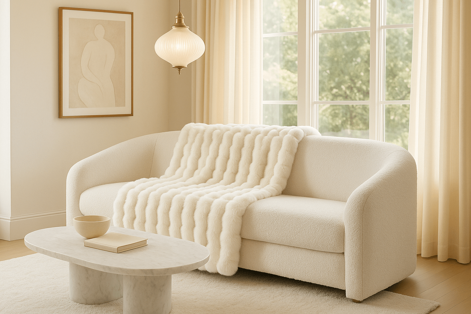 Luxe Faux Fur Throw - Catrín Decor